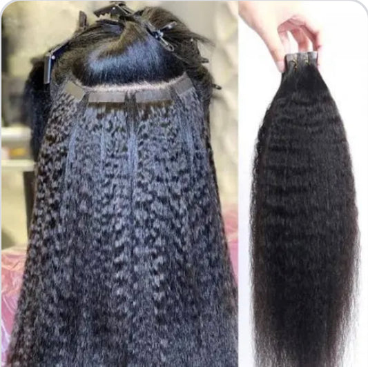 Kinky Straight Tape In Extensions