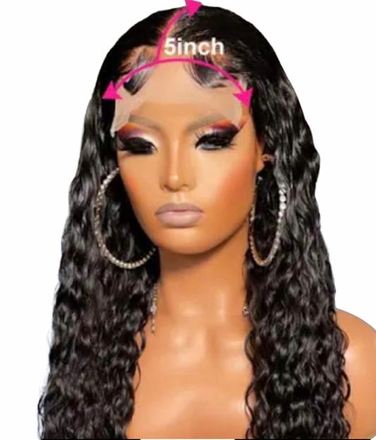 28” 5x5 HD Lace Deep Wave Wig