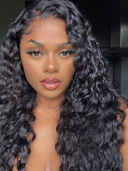 Synthetic Deep Wave Lace Wig (Transparent Lace)