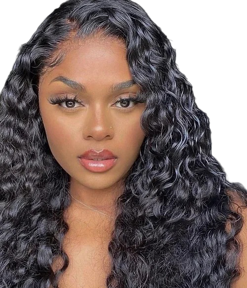 Synthetic Deep Wave Lace Wig (Transparent Lace)